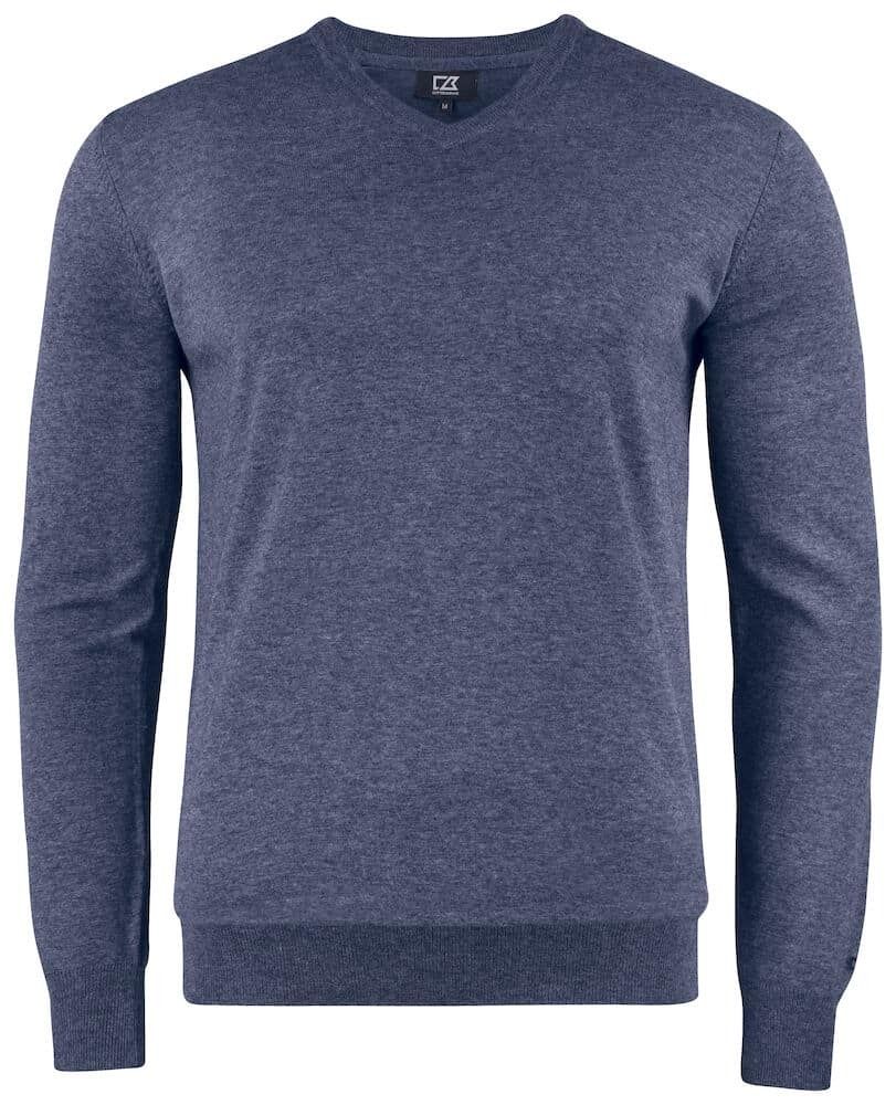 Oakville V-neck Men, FARGE: Navy Melange, STØRRELSE: 4XL