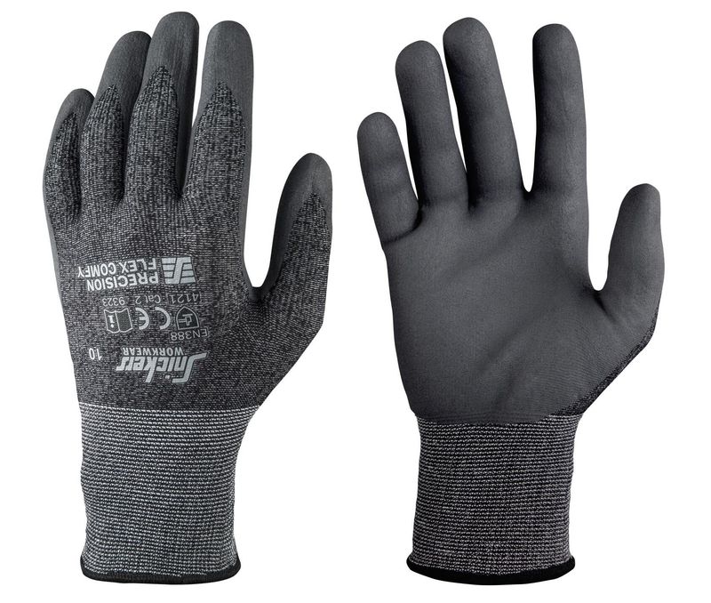 Arbeidshansker Precision Flex Comfy, FARGE: 7448 - Muted Black - Stone Grey (1), STØRRELSE: STR: 10