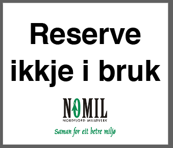 Aluskilt Reserve ikkje i bruk 600x700mm Aluskilt Reserve ikkje i bruk 600x700mm