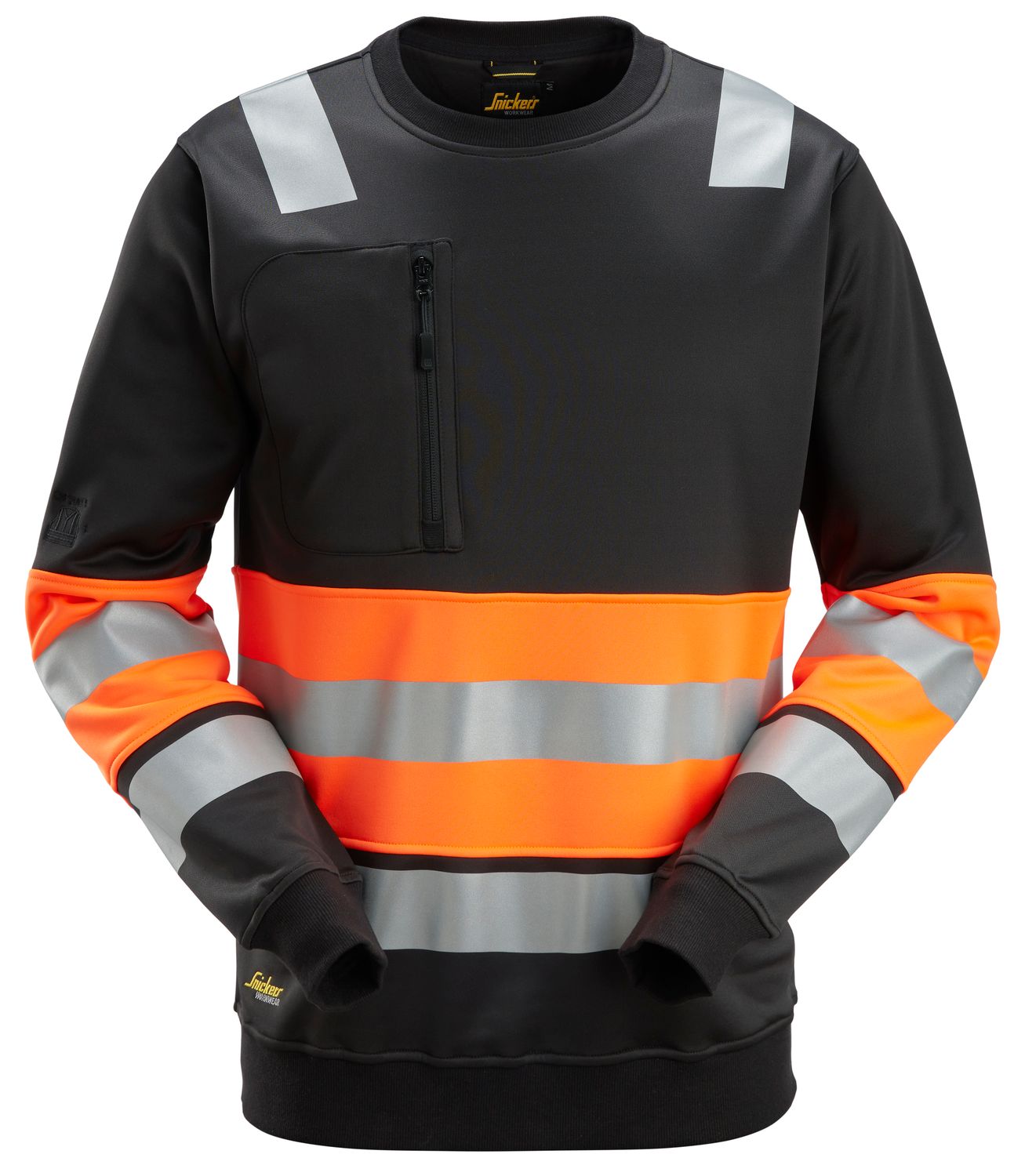 8031 High-Vis Genser, Klasse 1, FARGE: 0455 -  Black\High Visibility Orange, STØRRELSE: STR: XS
