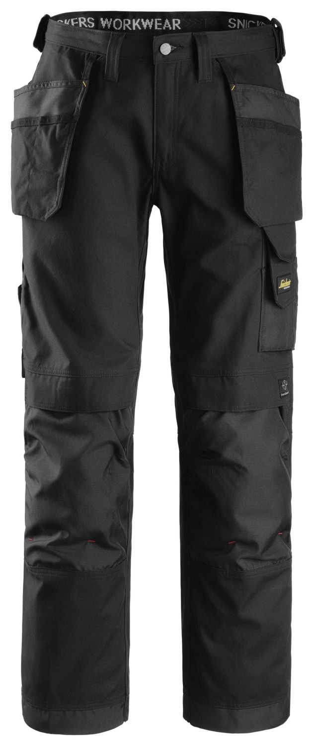 3214 Arbeidsbukse med hylsterlommer, Canvas+, FARGE: 0404 - Black, STØRRELSE: STR: 42