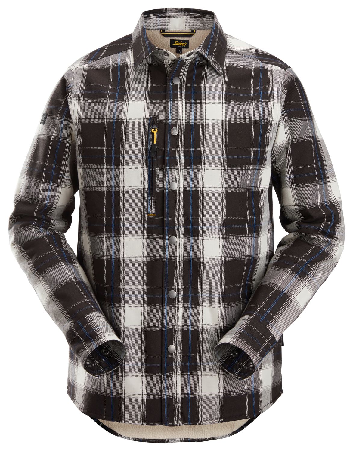 8522 AllroundWork, Skjorte med fôr, FARGE: 0410 - Black\Bone White, STØRRELSE: STR: XS