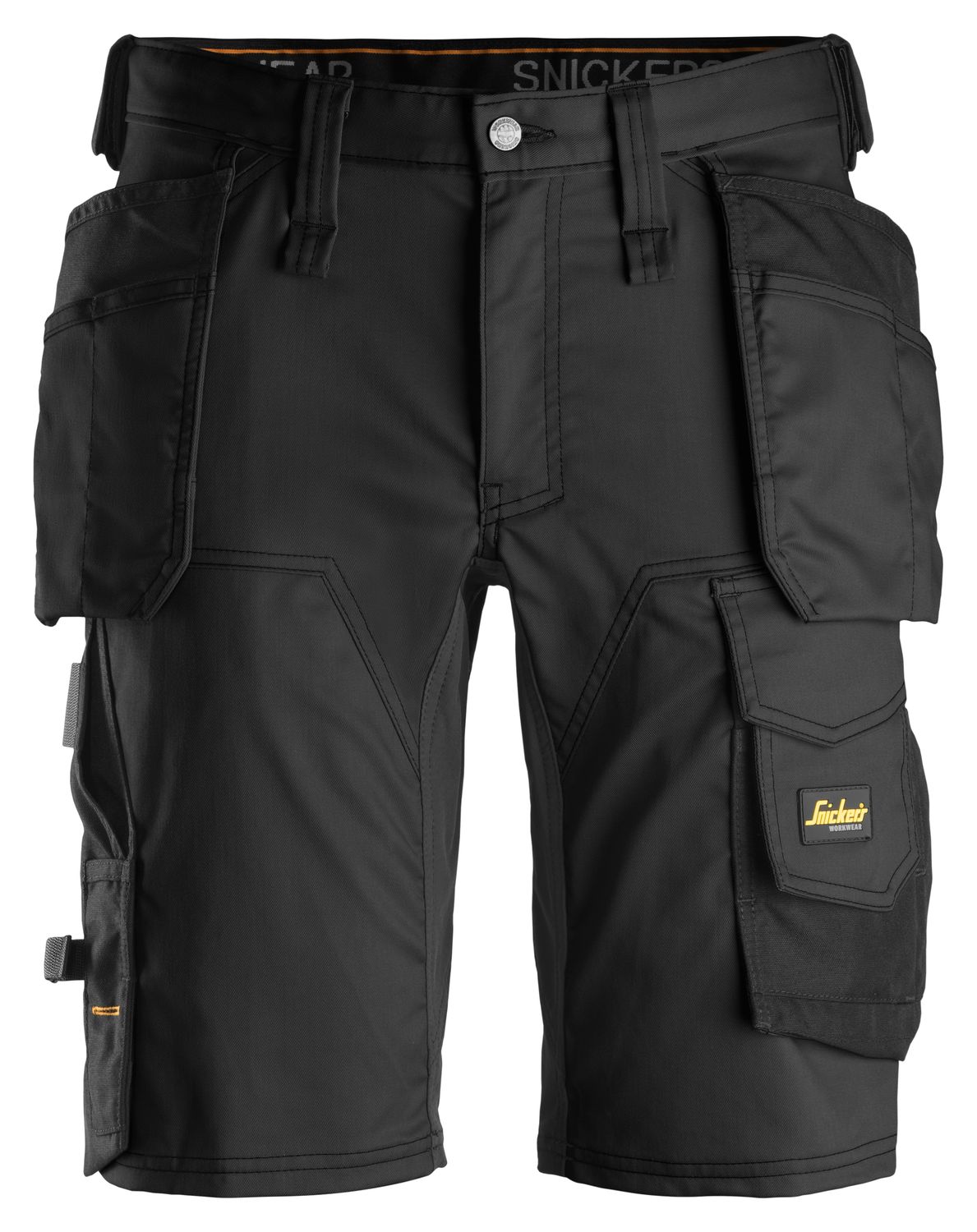 6141 AllroundWork, Arbeidsshorts med stretch og hylsterlommer, FARGE: 0404 - Black, STØRRELSE: STR: 44