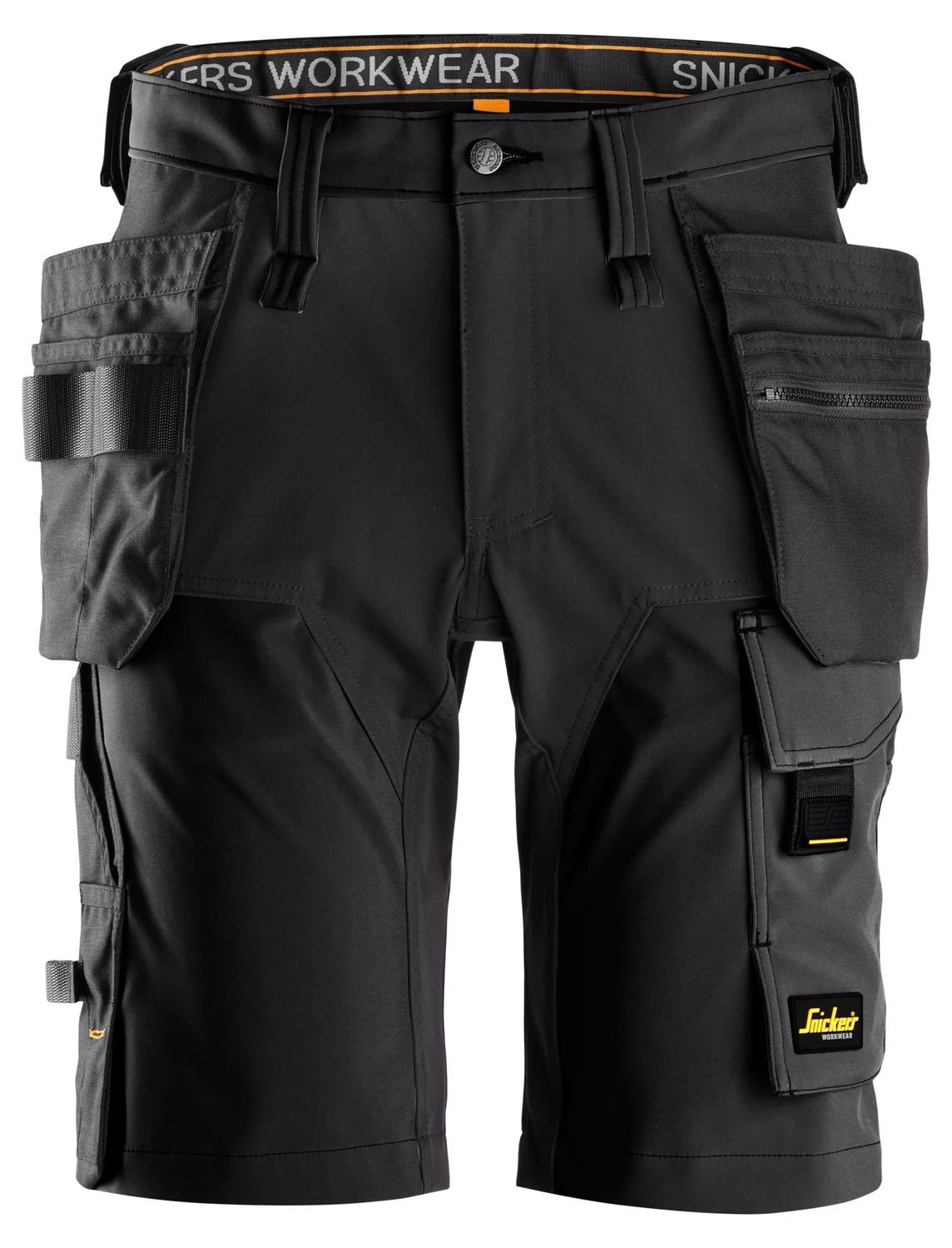 6175 AllroundWork, Arbeidsshorts i fireveis stretch med hylsterlommer, FARGE: 0404 - Black, STØRRELSE: STR: 044