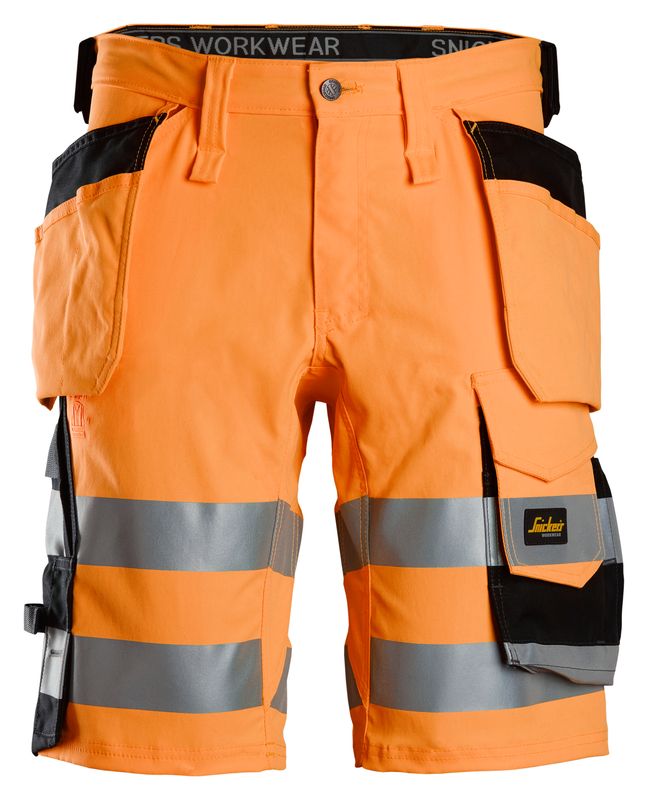 6135 High-Vis Shorts med stretch og hylsterlommer, Klasse 1
