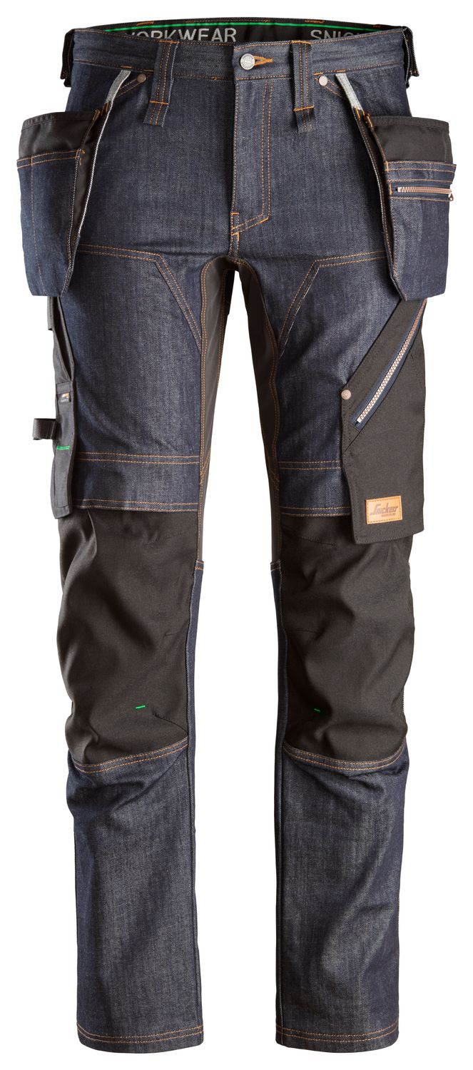 6955 FlexiWork+, Arbeidsbukse denim med hylsterlommer 6955 FlexiWork+, Arbeidsbukse denim med hylsterlommer
