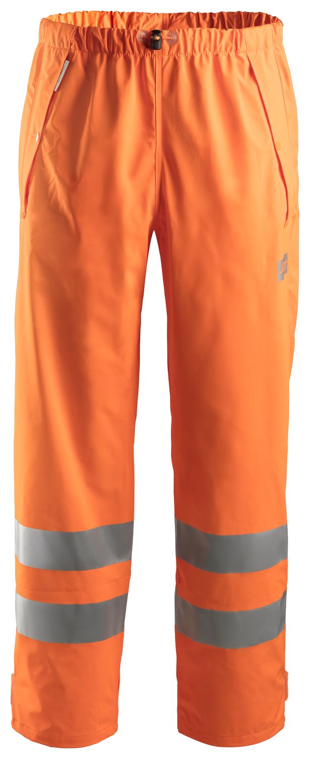 8243 High-Vis PU-regnbukse, Klasse 2
