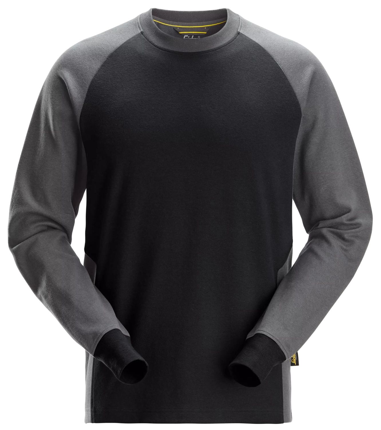 2840 Tofarget genser, FARGE: 0458 - Black\Steel Grey, STØRRELSE: STR: XS
