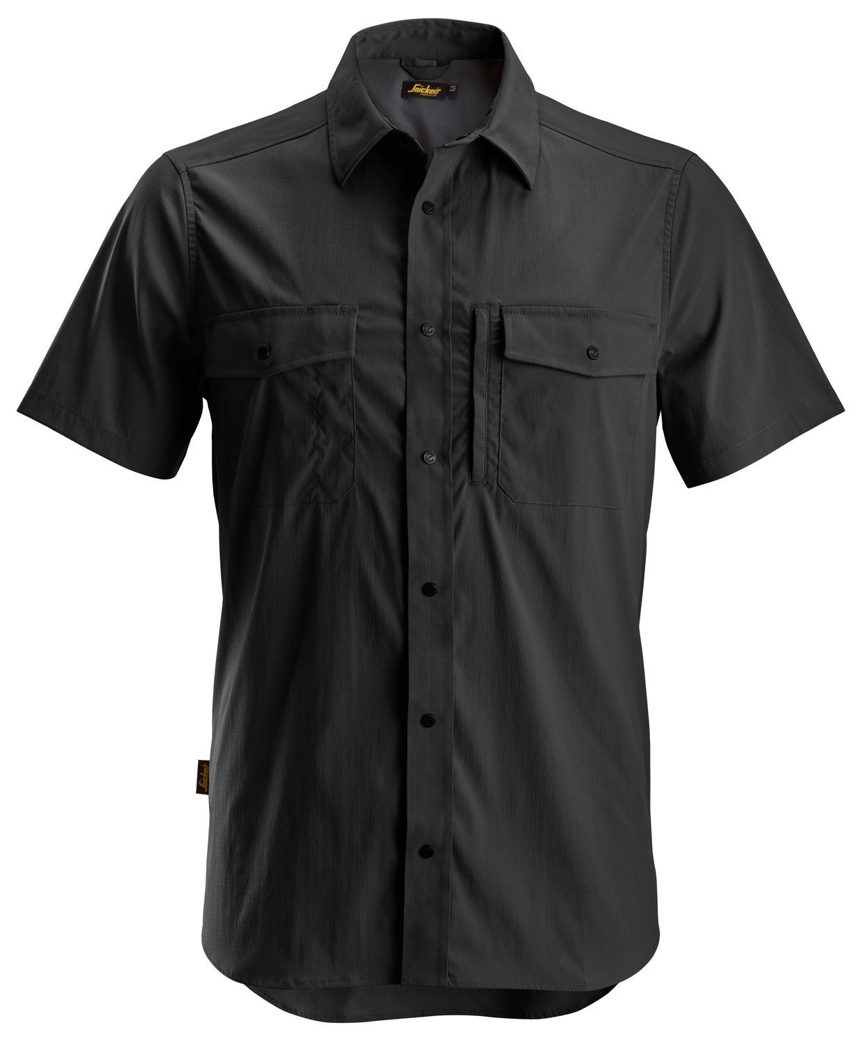 8520 LiteWork, Kortermet skjorte, FARGE: 0400 - Black, STØRRELSE: STR: XS