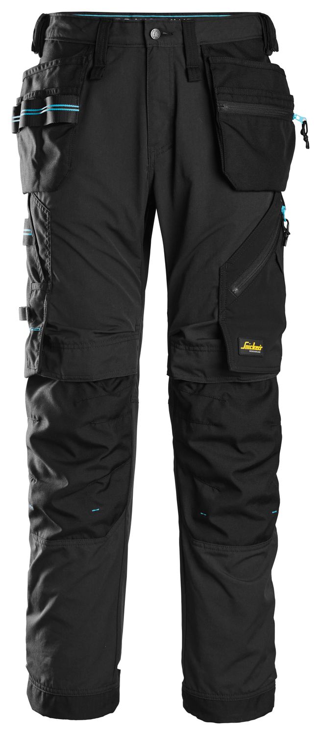 6210 LiteWork, 37.5® Arbeidsbukse med hylsterlommer, FARGE: 0404 - Black, STØRRELSE: STR: 44