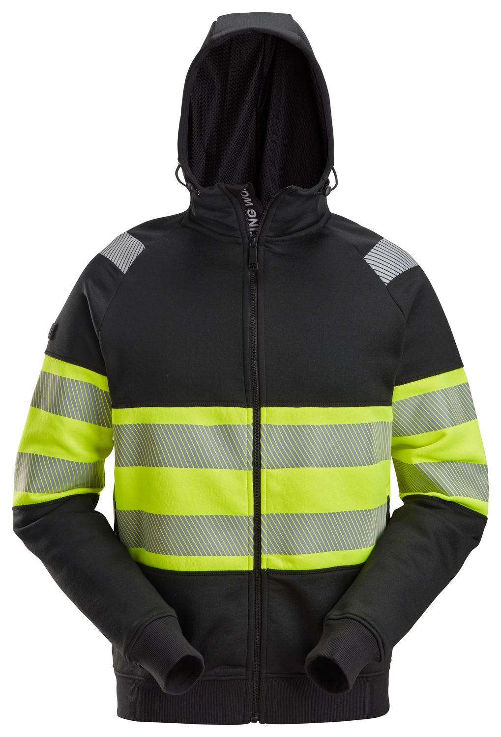 2838 High-Vis Hettejakke, Klasse 1, FARGE: 0466 - Black\High Visibility Yellow, STØRRELSE: SOR/GUL STR: XS