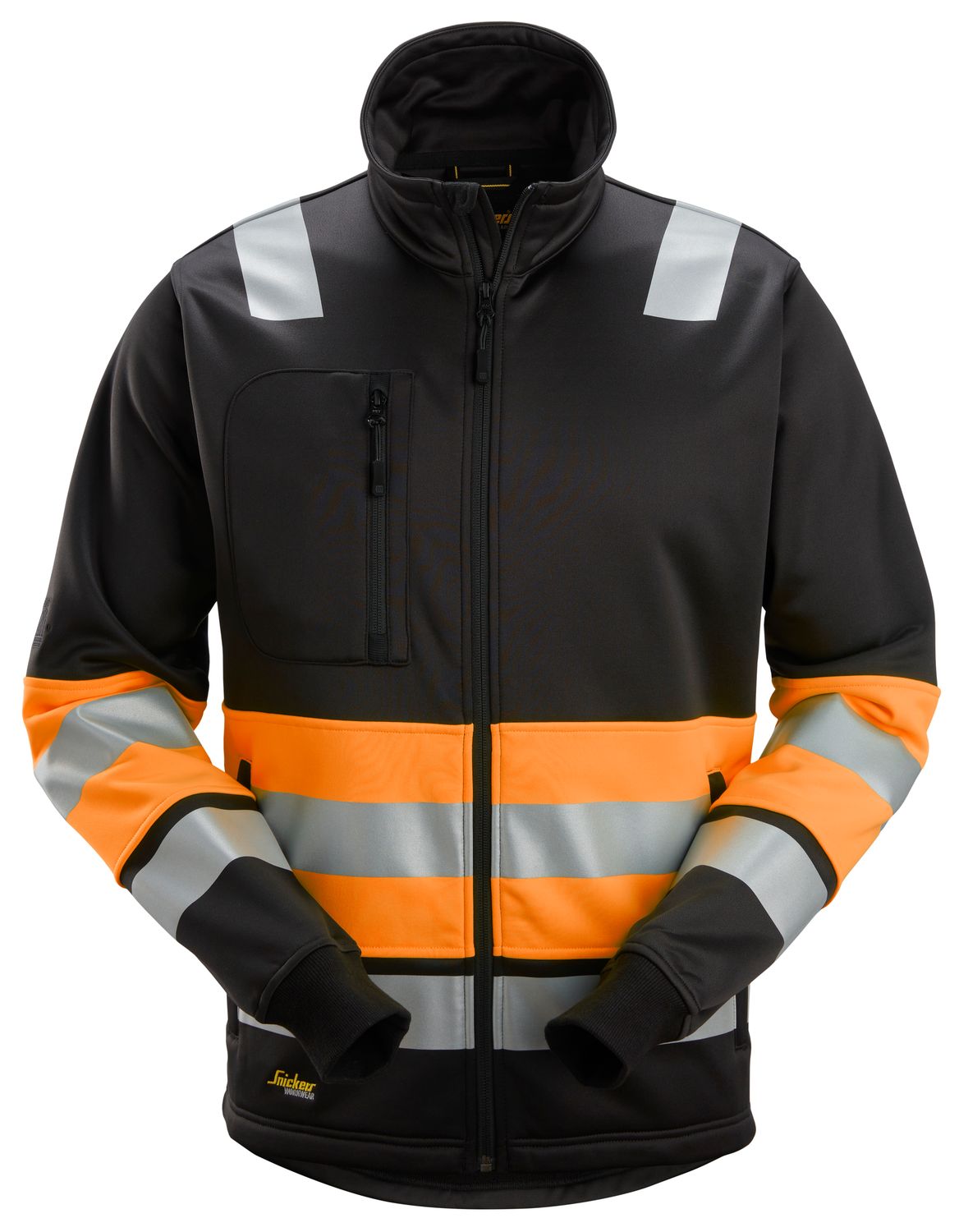 8034 High-Vis Jakke, Klasse 1, FARGE: 0455 -  Black\High Visibility Orange, STØRRELSE: STR: XS