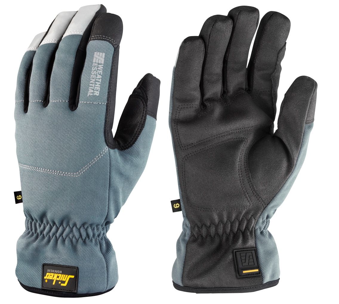 9578 Arbeidshansker Weather Essential, FARGE: 0448 - Black\Stone Grey, STØRRELSE: STR: 7