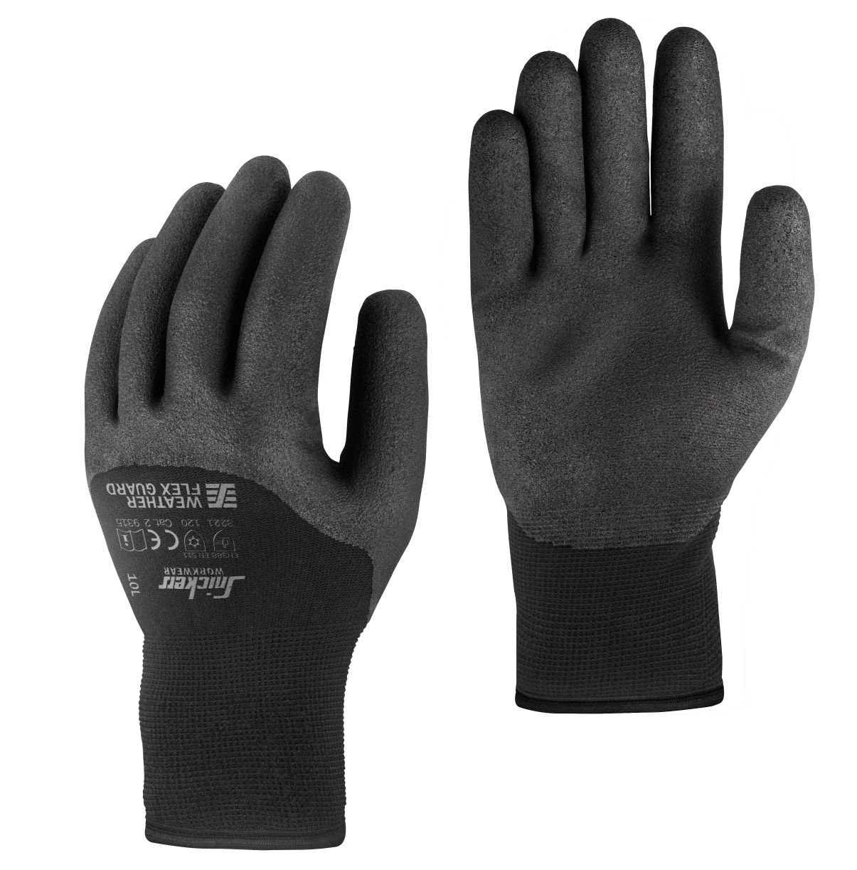 9325 Arbeidshansker Weather Flex Guard, FARGE: 0404 - Black, STØRRELSE: STR: 7