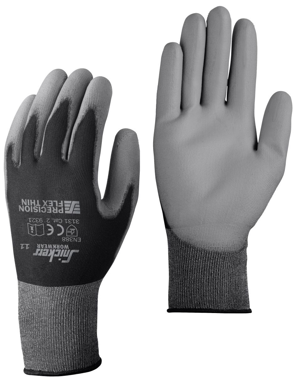 9321 Arbeidshansker Precision Flex Light, FARGE: 0448 - Black\Stone Grey, STØRRELSE: STR: 7
