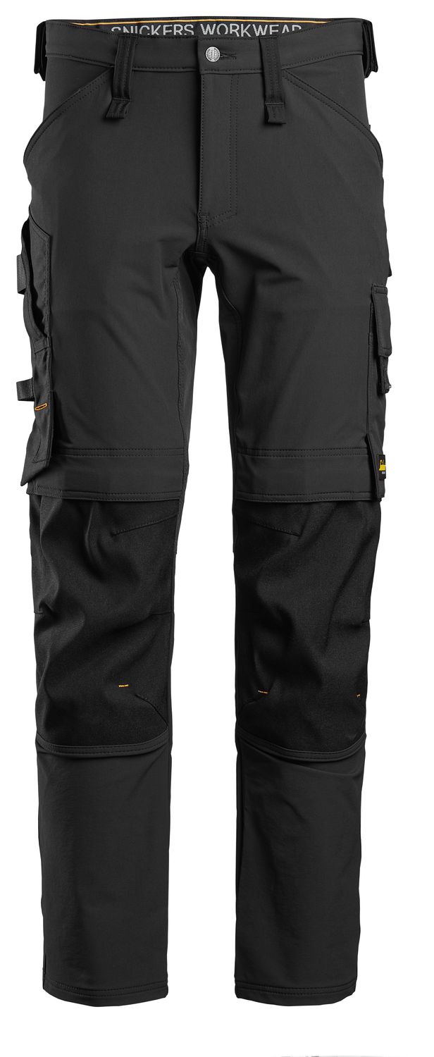 6371 Arbeidsbukse med full stretch, FARGE: 0404 - Black, STØRRELSE: sort STR: 044