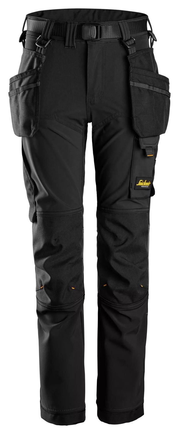 7575 AllroundWork, Håndverksbukse for barn med fireveisstretch, FARGE: 0404 - Black, STØRRELSE: STR: 98
