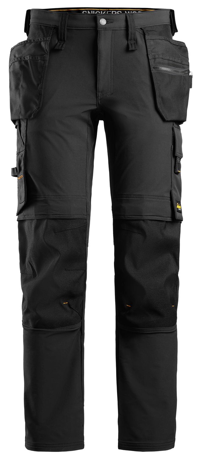 Arbeidsbukse med full stretch og hylsterlommer - 0404 - Black Arbeidsbukse med full stretch og hylsterlommer - 0404 - Black