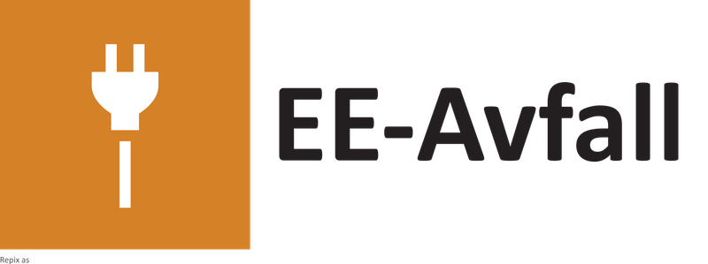 Aluskilt EE-Avfall 20x50cm