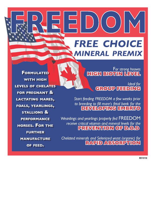 FREEDOM - Mare & Foal Equine Supplement  - 25lb Bag - 1 Horse/6 months