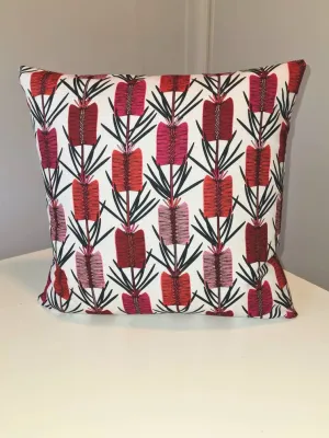 Callistemon Cushion Cover 45/50 cm Handmade in Australia