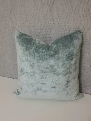 50cm Bespoke Velvet Cushion Cover, In Powder Blue