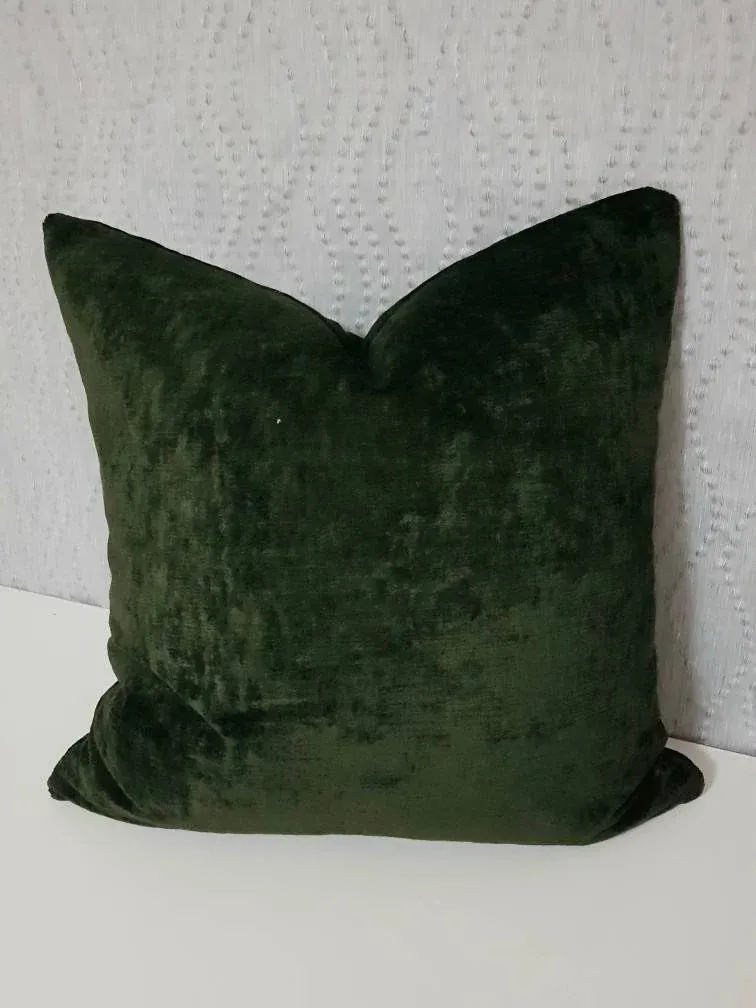 50cm Bespoke Velvet Cushion Cover, In Martini