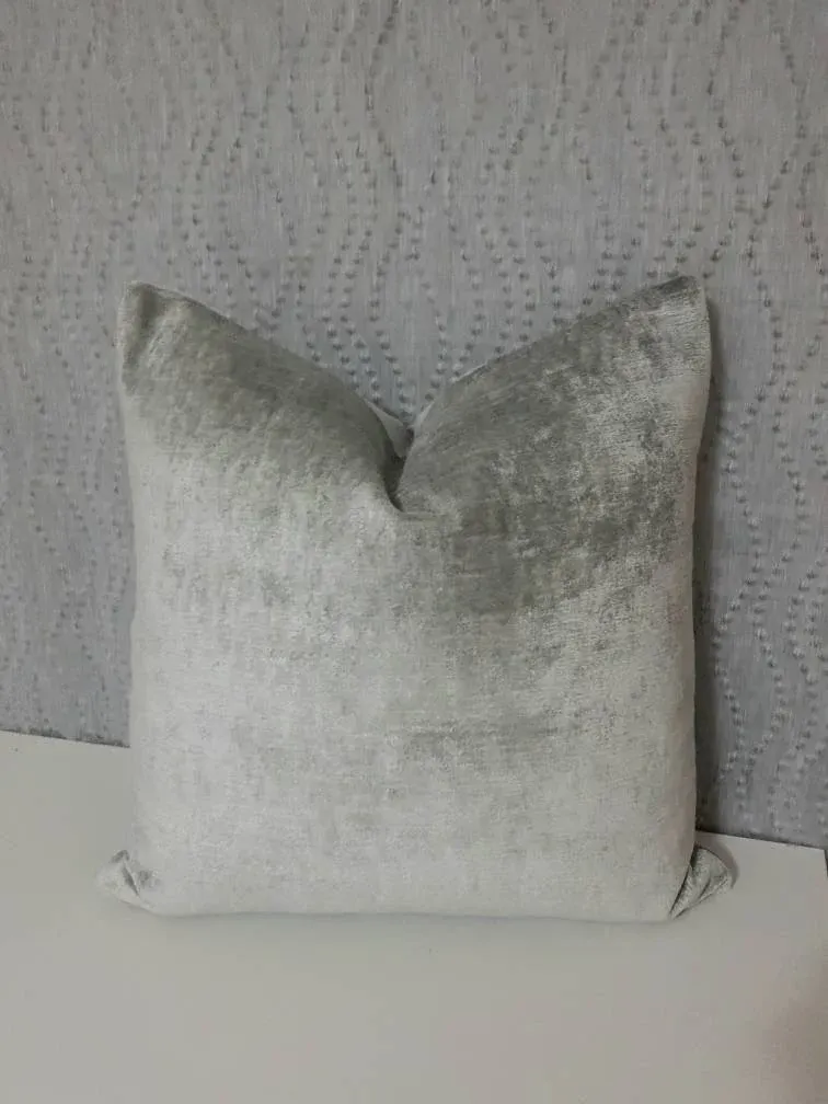 50cm Bespoke Velvet Cushion Cover, In Mist