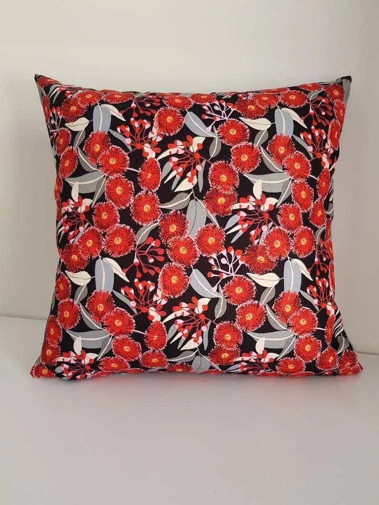 Orange Blossom Cushion Cover 45 cm Handmade in Australia