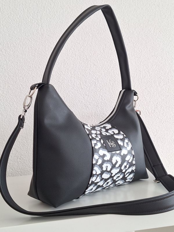 Hobobag Shopper Schwarz/Leo