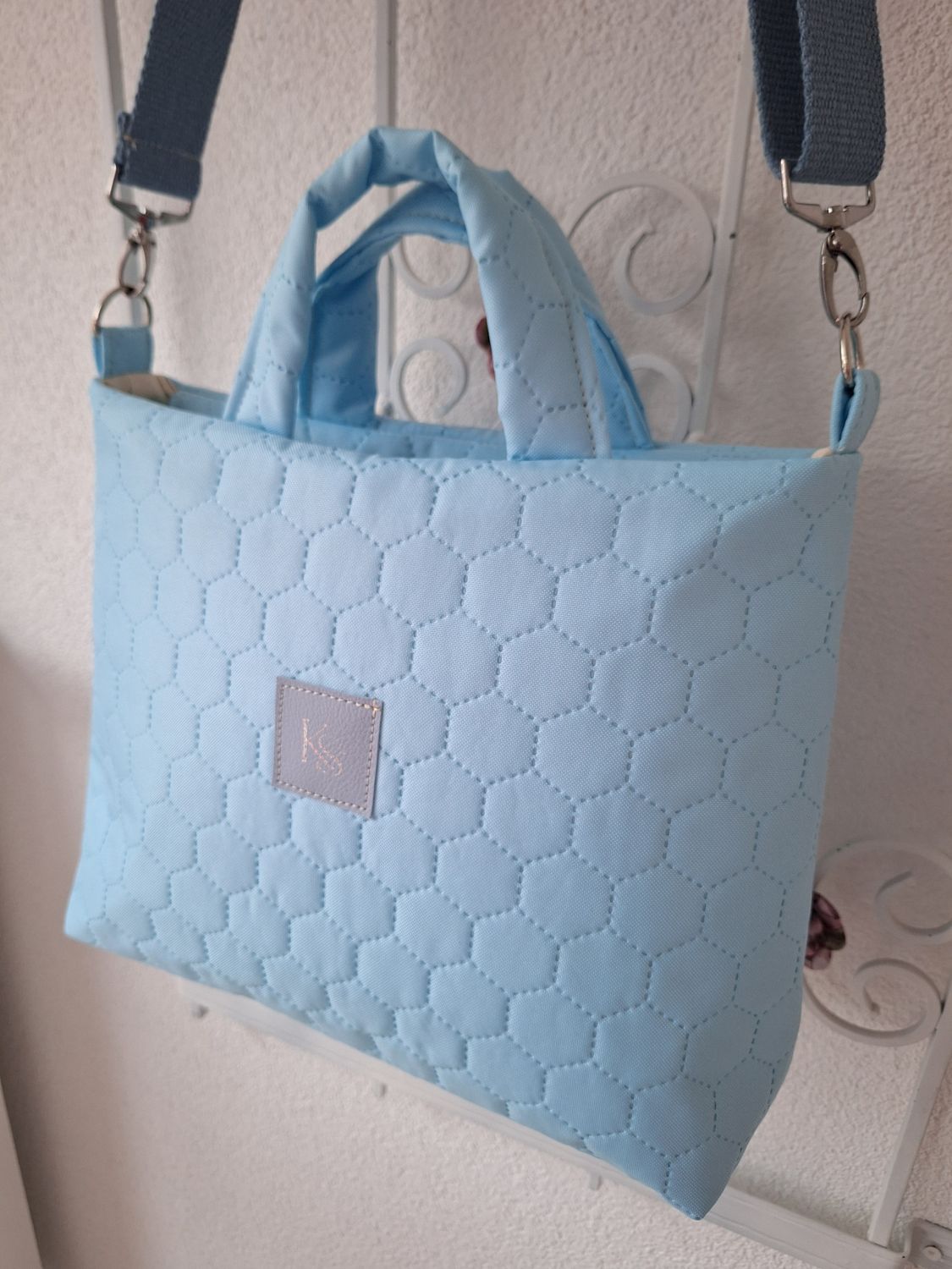 Midishopper Steppstoff Hellblau