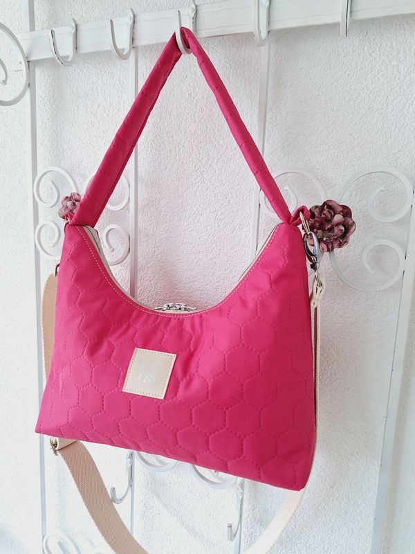 Hobobag Shopper Steppstoff Pink