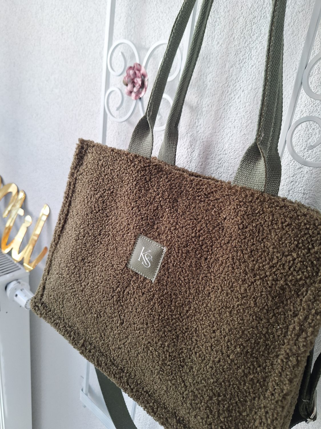 Bookbag Bouclè Olive