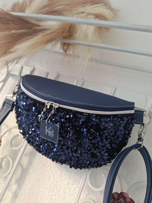 Bodybag Blau Pailletten
