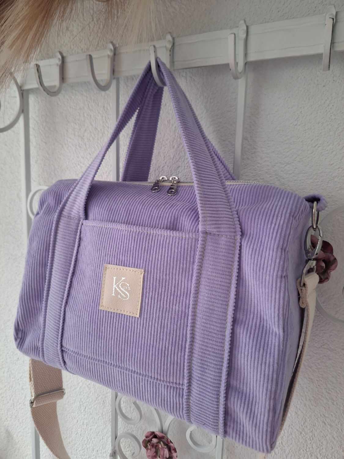 Boston Bag Cord Flieder