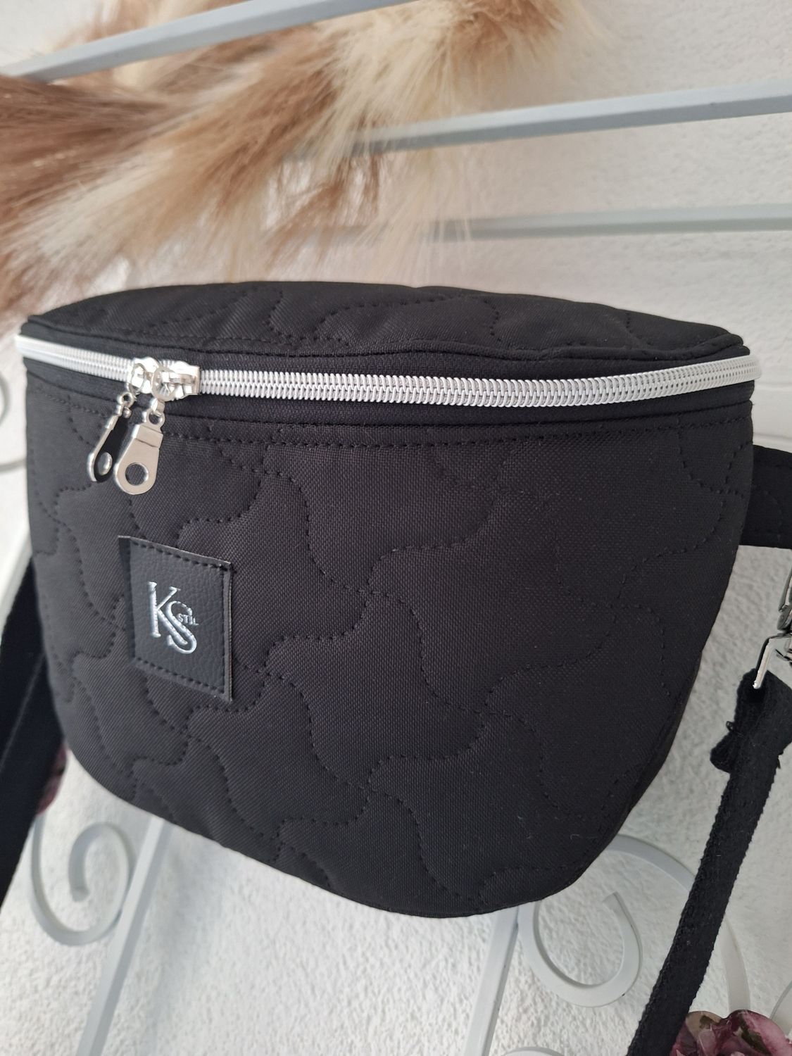 Crossbodybag Schwarz / Silber