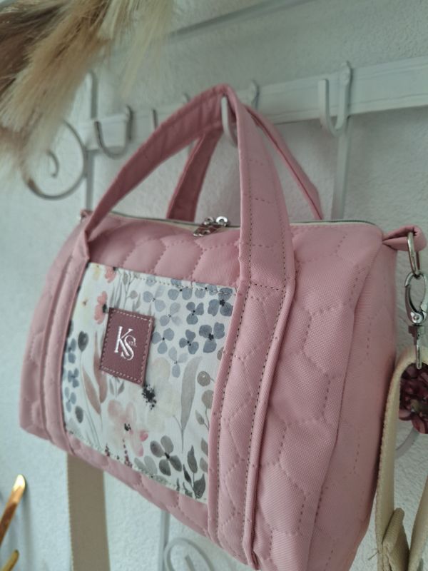 Boston Bag Rosa/Blumen