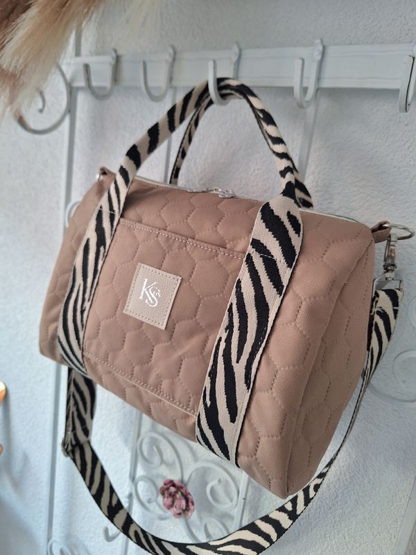 Boston Bag Beige / Zebra