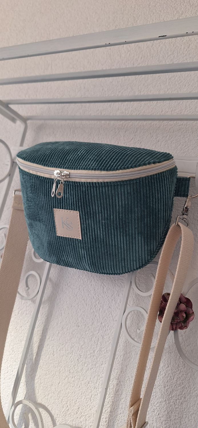 Crossbodybag Smaragdgrün/Petrol Mix