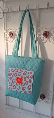 Allday Shopper Türkis Leo mit Neondetails
