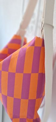 Rucksack Shopper Canvas Magenta/Oranga