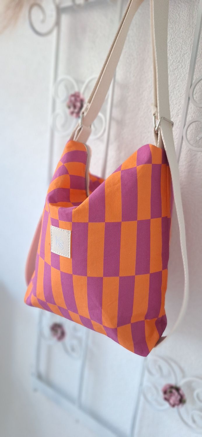 Rucksack Shopper Canvas Magenta/Oranga