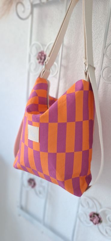 Rucksack Shopper Canvas Magenta/Oranga