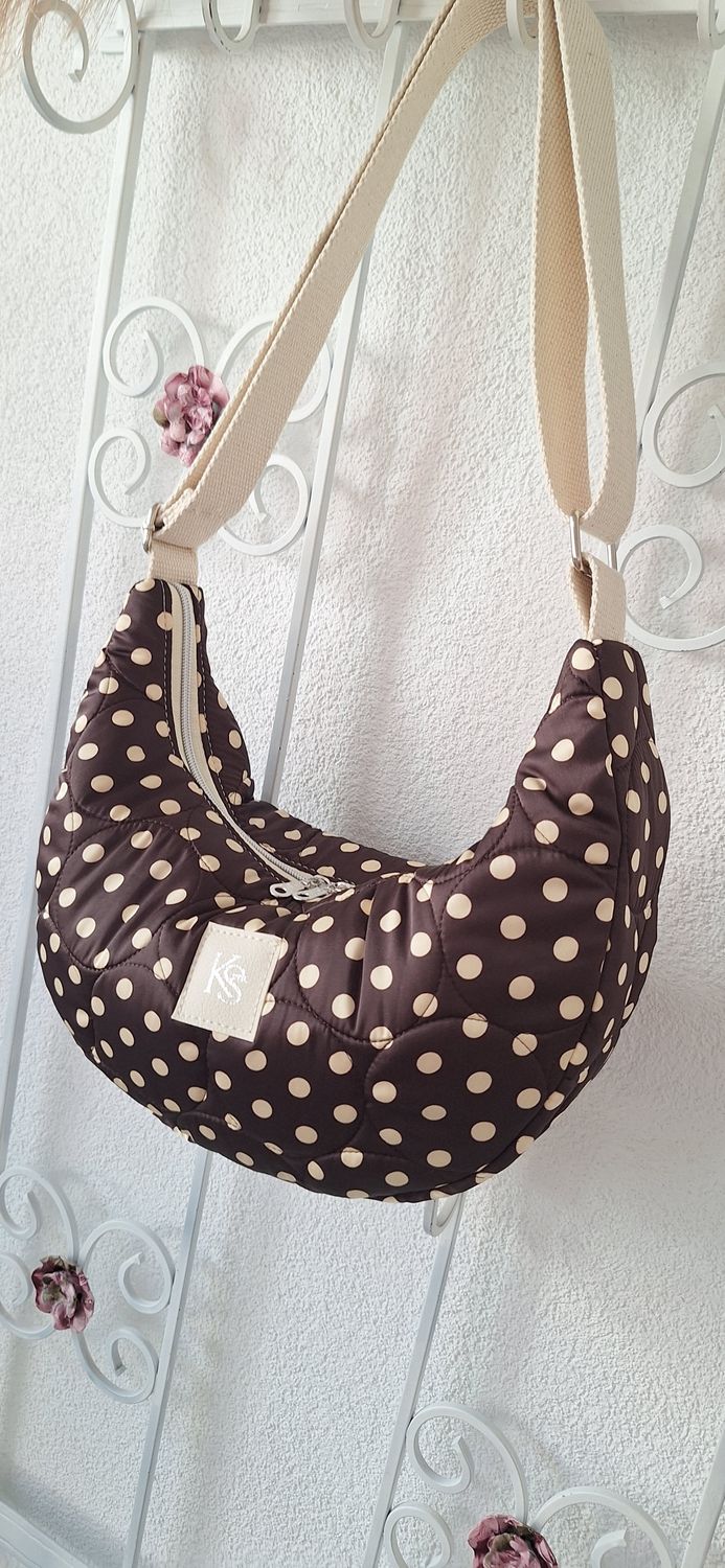 Halfmoonbag Braun Punkte