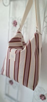 Rucksack Shopper Canvas Streifen