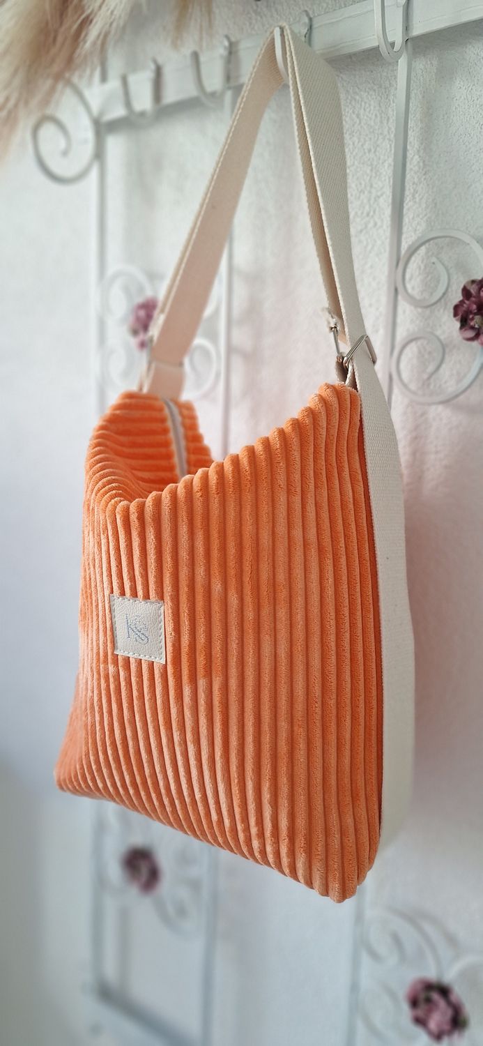 Rucksack Shopper Cord Peach