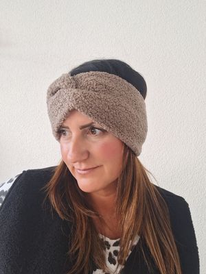Stirnband Bouclè Taupe