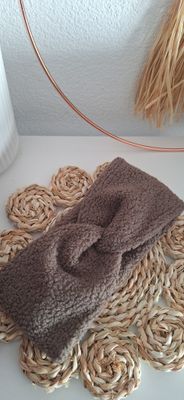 Stirnband Bouclè Taupe