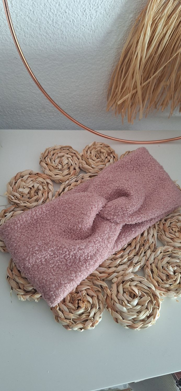 Stirnband Bouclè Rosa