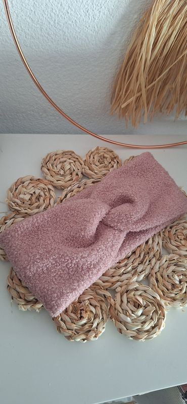 Stirnband Bouclè Rosa